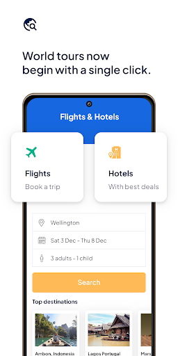 Android application Flights & Hotels screenshort