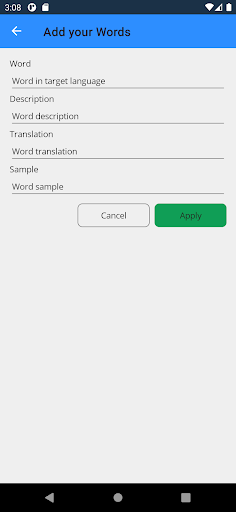 Simple Word Bank Screen 3