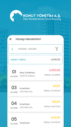 Konut Yönetim Screen 3