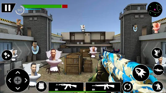 Toilet FPS Shooting Games: Gun