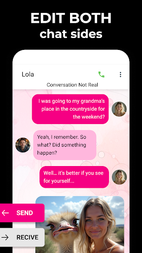 Screenshot of Fake Chat Text Message Creator