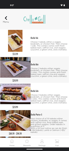 Screenshot of Chello Grill