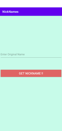 Android application NickNames screenshort