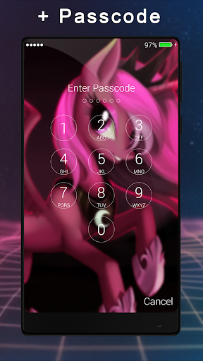 Pony Sketch Keyboard Locker Screen 2
