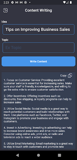 Screenshot of AI Verse