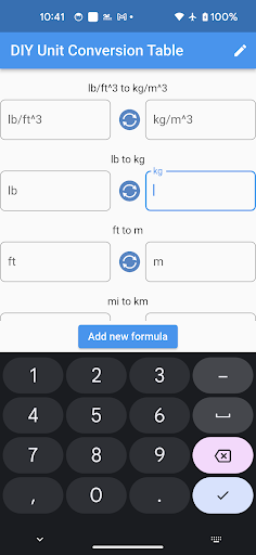 DIY Units Conversion Screen 2