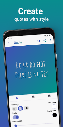 Android application Quote Flow — quote maker screenshort