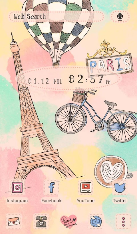 I Love Paris +HOMEテーマのおすすめ画像5