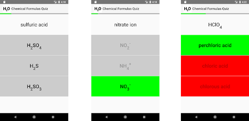 Chemical Formulas Quiz