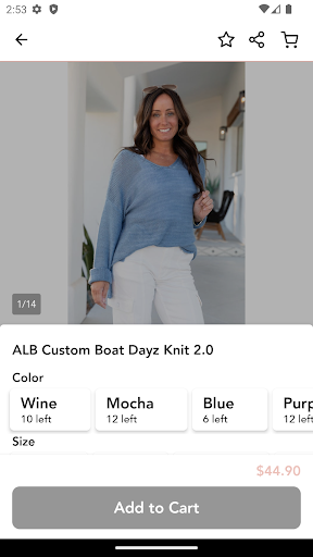 Screenshot of Ava Lane Boutique