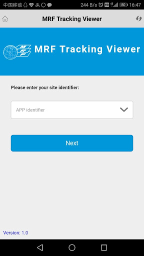 Android application MRF Tracking Viewer screenshort