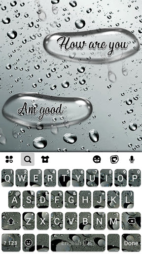 Water Drop Rainy Keyboard Back Screen 3
