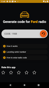 Desbloqueo código radio Ford