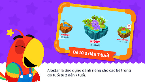 Android application Alostar - Nơi bé yêu tỏa sáng screenshort