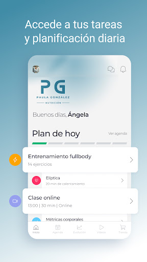 Android application PG NUTRICIÓN screenshort
