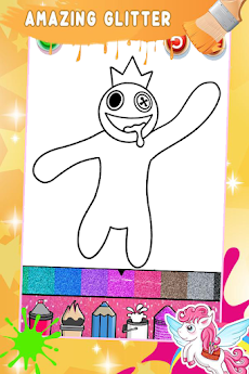 Rainbow Friends Coloring Bookのおすすめ画像2