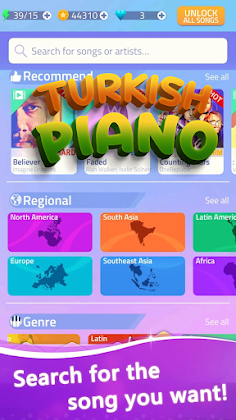 Türkçe Pop Şarkılar Piano Tile - Screenshot 1