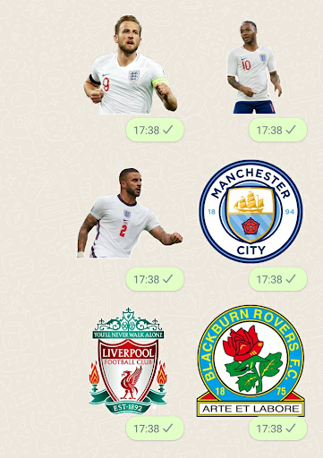 Android application English Football Stickers screenshort