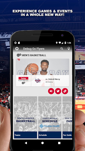 Android application Dayton Flyers Gameday screenshort
