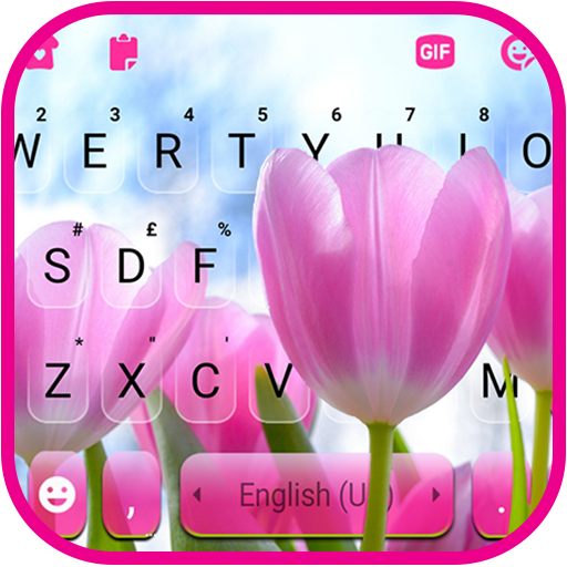 Spring Tulips Keyboard Backgro logo