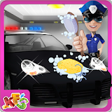 Police Car Wash Salon -Cleanup icon