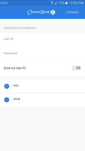 Android application Ozona Bank Mobile screenshort