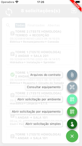 Android application Won Solicitações screenshort