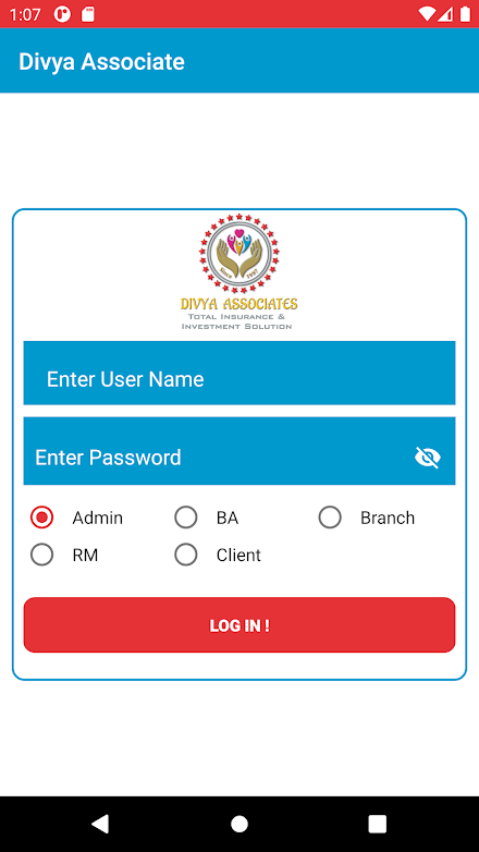 Divya Associate Agency Screen 2