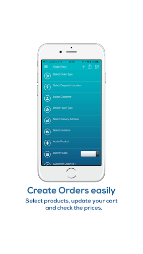 Android application CORE sales orders screenshort
