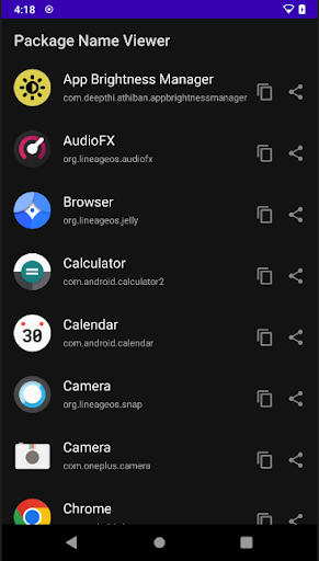Package Name Viewer Screen 3