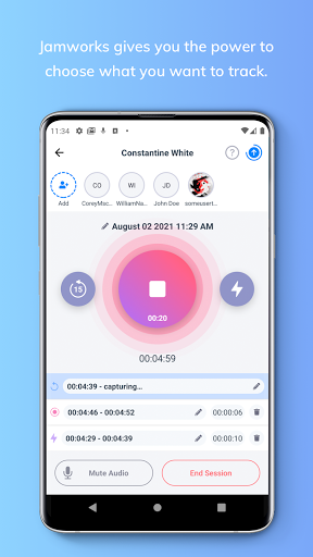 Android application Jamworks App screenshort