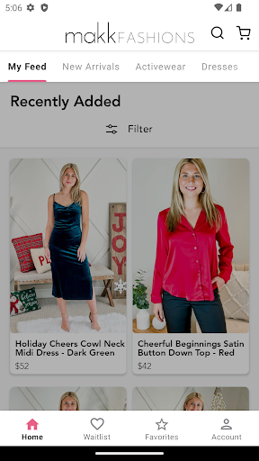 Android application Makk Fashions screenshort