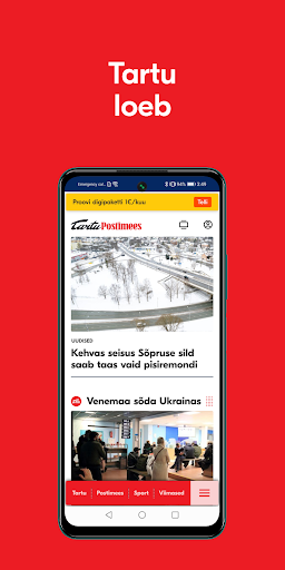Android application Tartu Postimees screenshort