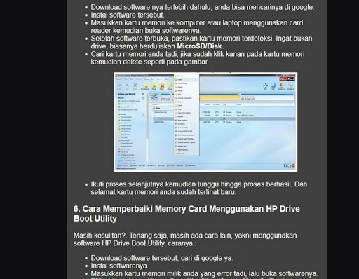 how to improve memory card Screen 3