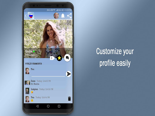 Android application Russian Dating Social App screenshort