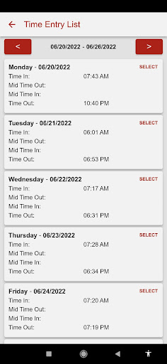 H2Payroll Mobile Portal Screen 2