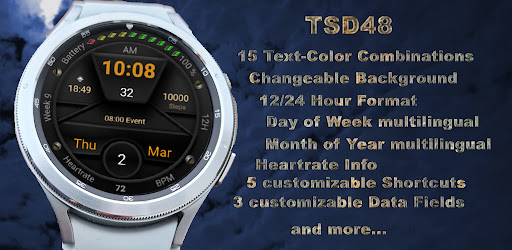 TSD48 Digital Watch Face Screen 2