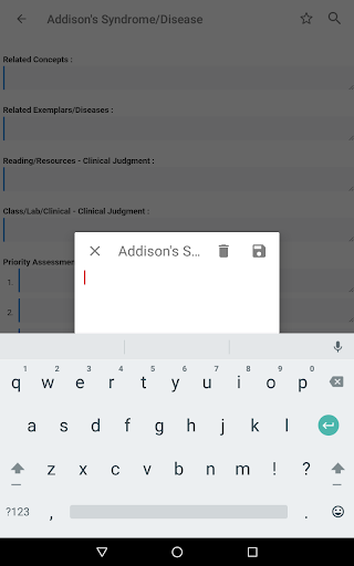 Screenshot of NurseThink® NoteBook