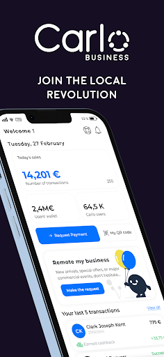 Android application Carlo App Business screenshort