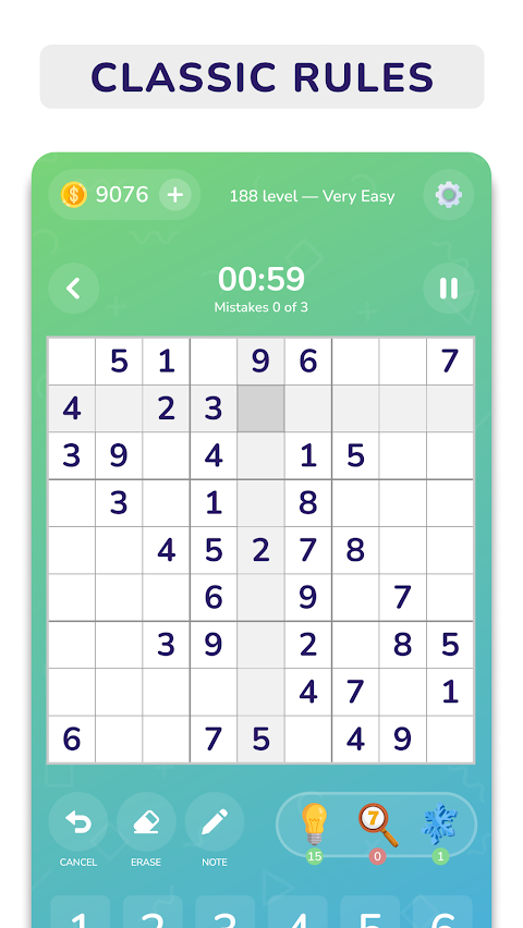 Sudoku - 数独ブースト-パズル数独ゲームのおすすめ画像1