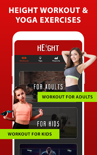 Android application Increase Height Workout: Make screenshort