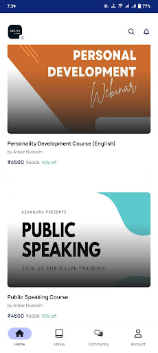Android application Teach India screenshort