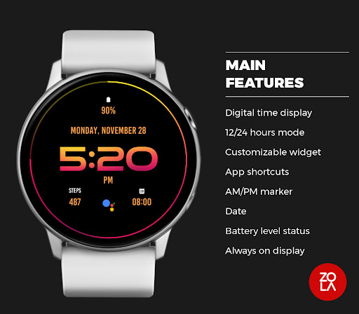 Flame Gradient Watch Face Screen 2