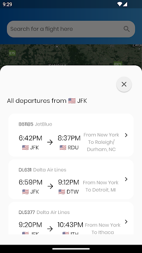 Screenshot of Flight Tracker & Flight Radar