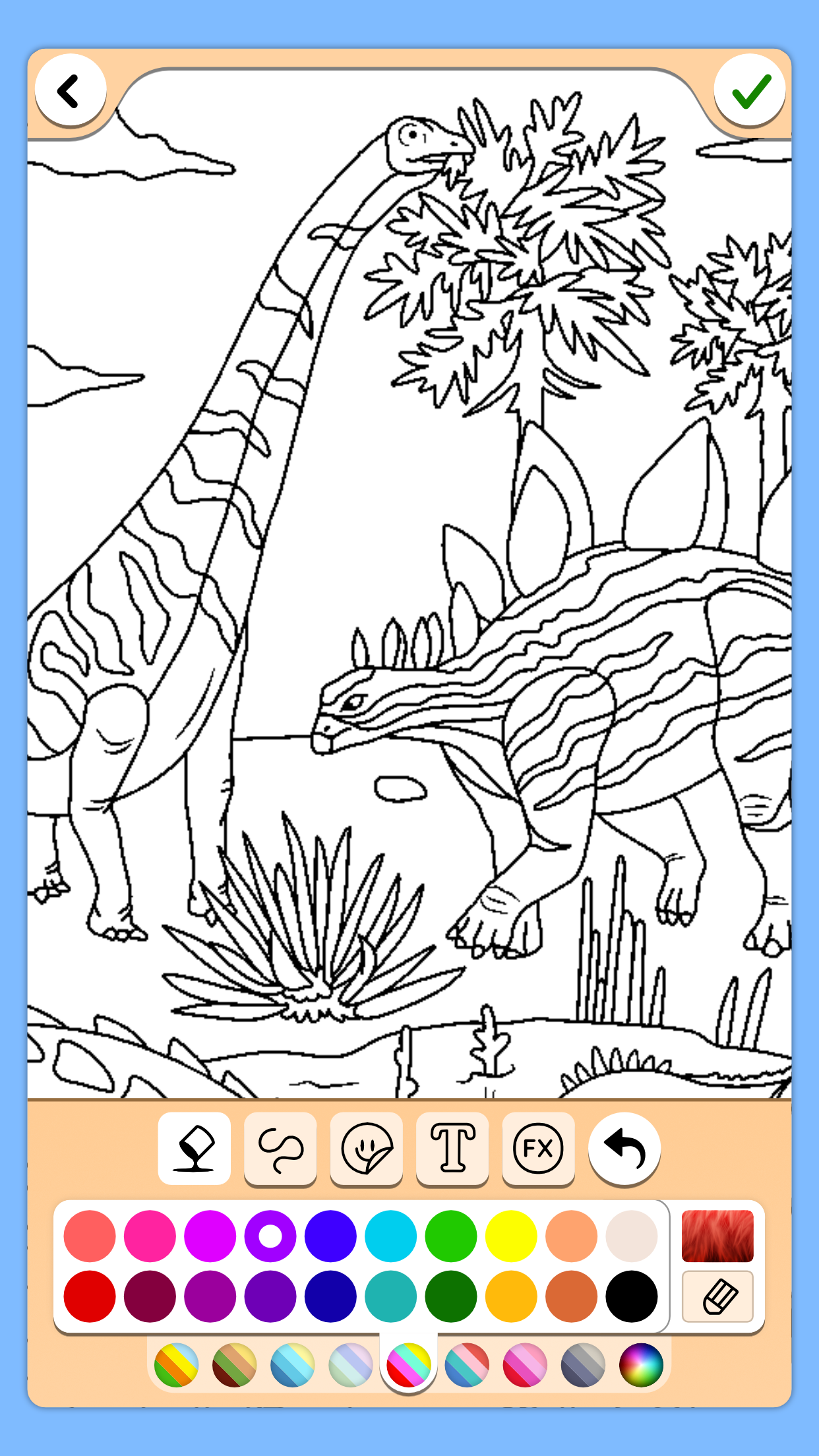 Android application Dino Coloring Game screenshort