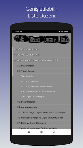 Tek Düzen Hesap Planı Screen 2