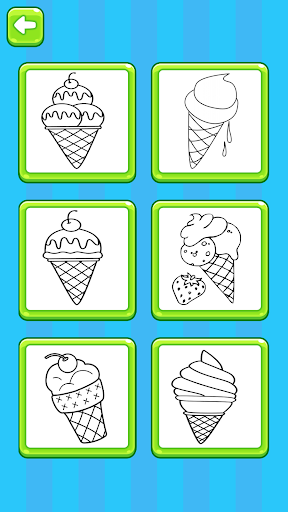 Glitter ice cream coloring Screen 2