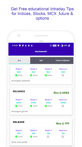 WayToWealth: Trading ideas Screen 2
