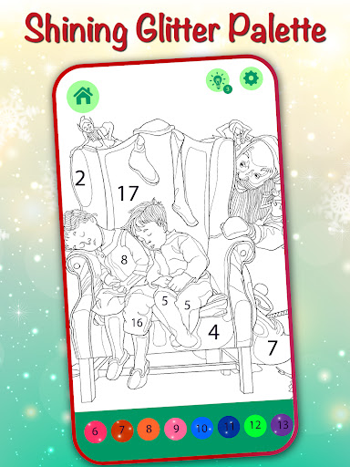 Christmas Cards Coloring Book Screen 2