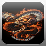 Rattlesnake Skull Flames LWP icon